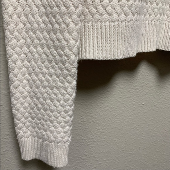 New York & Company Sz M women’s pearl white thick cowl-neck chunky sweater cozy - Picture 10 of 14